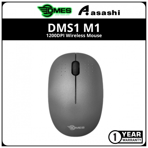 DMES DMS1 M1 1200DPI Wireless Mouse - Grey