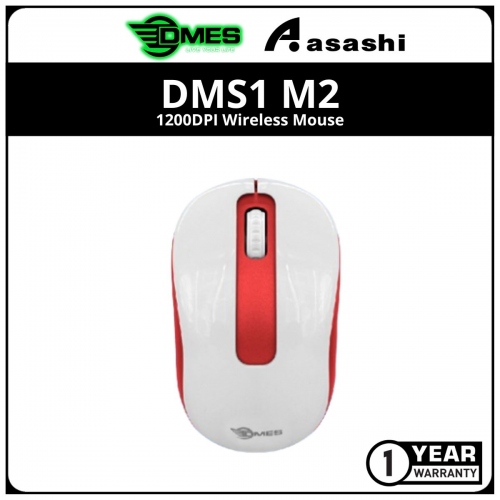 DMES DMS1 M2 1200DPI Wireless Mouse - Red