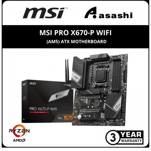 MSI PRO X670-P WIFI (AM5) ATX Motherboard