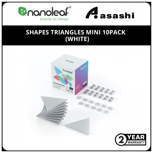 Nanoleaf Shapes Triangles Mini | Expansion Pack | 10 Pack | White | Panels Only