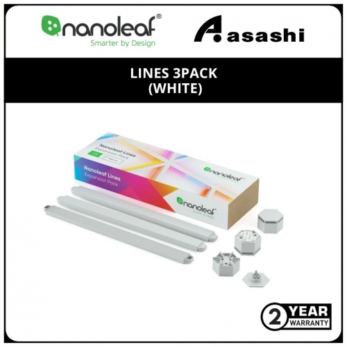 Nanoleaf Lines | Expansion Pack | White | 3 Pack | Lines Only