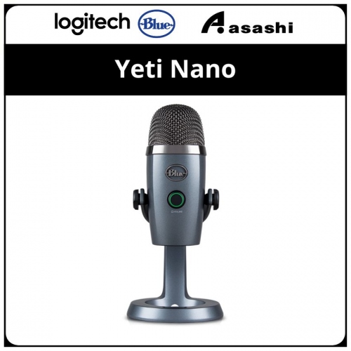 Blue Yeti Nano Premium Dual-Pattern USB Microphone with Blue Vo!ce - Shadow Grey