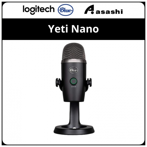 Blue Yeti Nano Premium Dual-Pattern USB Microphone with Blue Vo!ce - Blackout