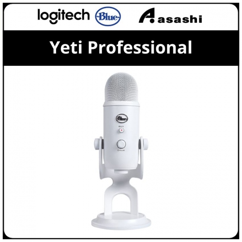 Blue Yeti Professional Multi-Pattern USB Mic For Recording & Streaming (Whiteout)