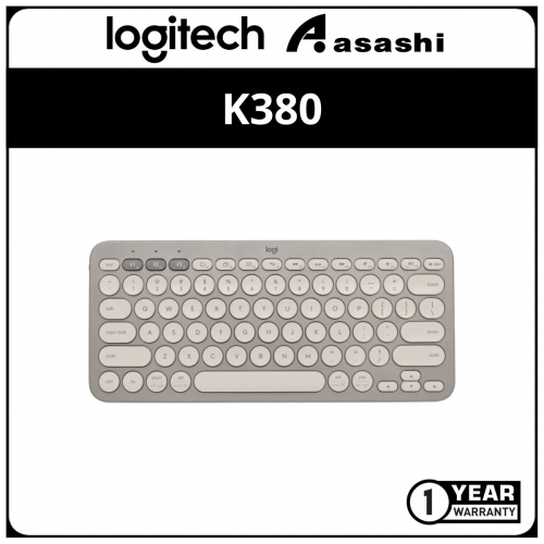 Logitech K380-Sand Multi-Device Bluetooth Keyboard (1 yrs Limited Hardware Warranty)