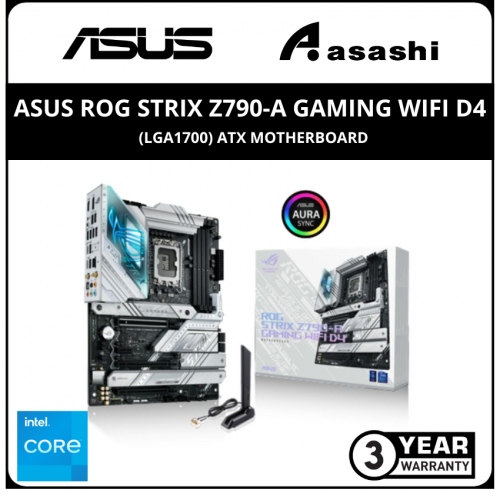 ASUS ROG STRIX Z790 A GAMING WIFI D4 (LGA1700) ATX Motherboard, ROG STRIX  Z790 A GAMING WIFI D4, Asashi Technology Sdn Bhd (332541-T)