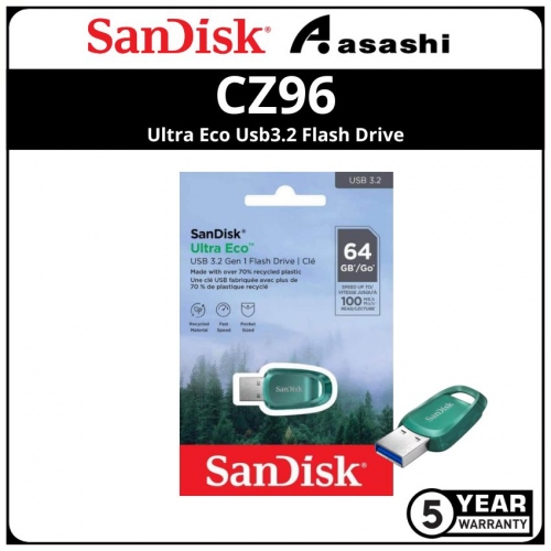 Sandisk CZ96 64GB Ultra Eco Usb3.2 Flash Drive (SDCZ96-064G-G46)