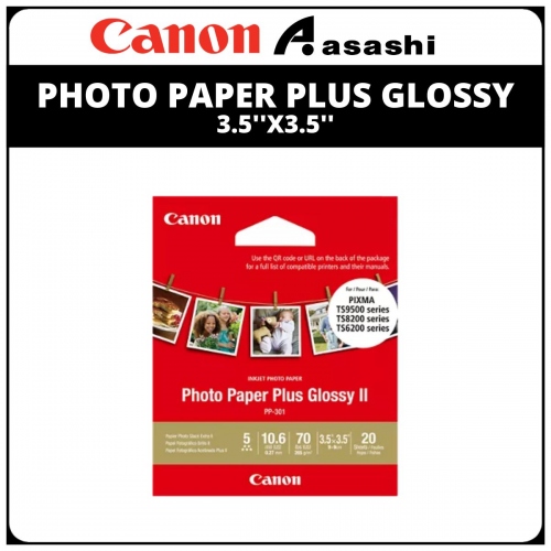 Canon Photo Paper Plus Glossy (265g/m2) PP-201 3.5''X3.5'' (20 sheets)