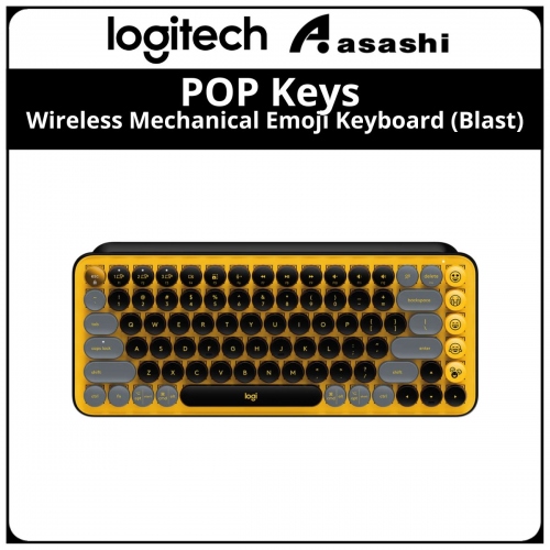 Logitech POP Keys Wireless Mechanical Emoji Keyboard - Blast