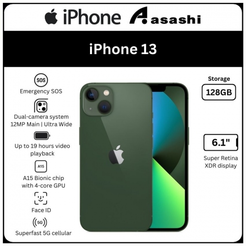 Apple iPhone 13 128GB Green (MNGK3ZP/A)