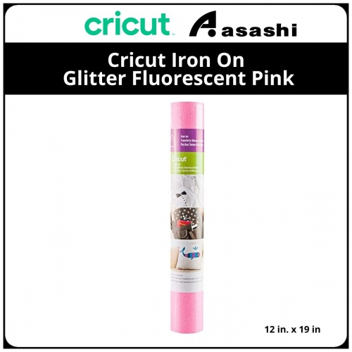 Cricut 2003261 Iron On Glitter Fluorescent Pink -1 roll 12 in. x 19 in. Glitter Iron-on
Ideal for T-shirts, bags, aprons, home decor, and more!