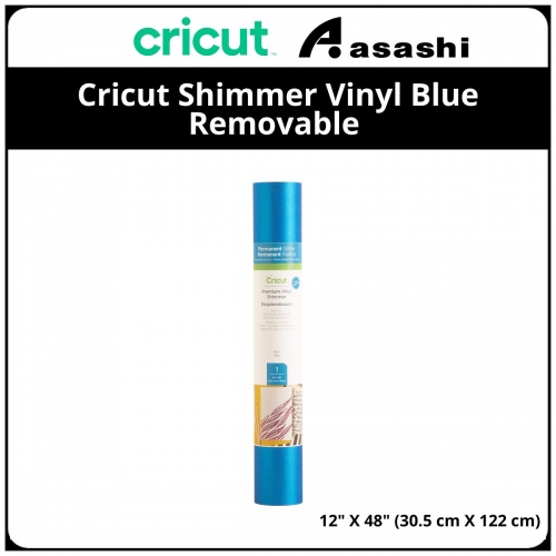 Cricut 2004546 Shimmer Vinyl Blue Removable - 12