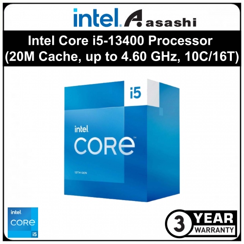 Intel Core i5-13400 Processor (20M Cache, up to 4.60 GHz, 10C/16T) LGA1700
