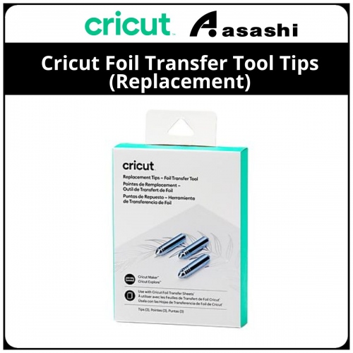 Cricut 2008728 Foil Transfer Tool Tips (Replacement)- 3-in-1 tool for stunning foil effects on a variety of projects
Requires Cricut Foil Transfer Tool Housing & Foil Transfer Sheets (sold 
separately)