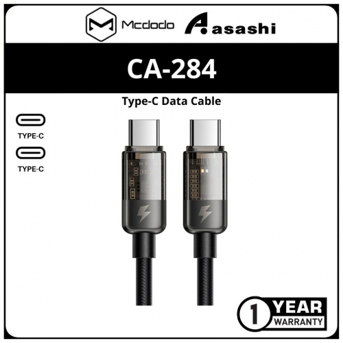Mcdodo CA-2840 Auto Power Off Type-C to Type-C Transparent Data Cable 1.2M