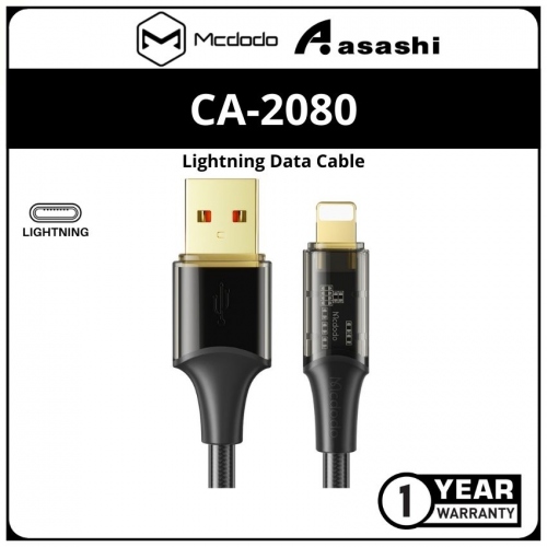 Mcdodo CA-2080 Amber Series Lightning Transparent Data Cable 1.2M