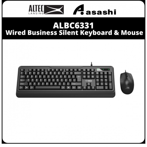 Altec Lansing ALBC6331 Wired Business Silent Keyboard & Mouse