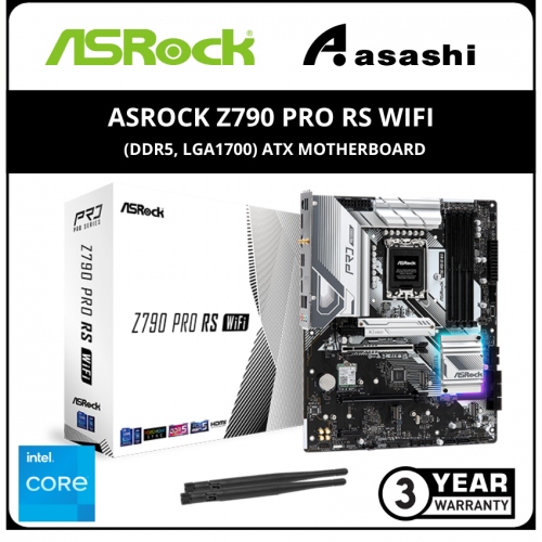 ASRock Z790 Pro RS WiFi (DDR5, LGA1700) ATX Motherboard
