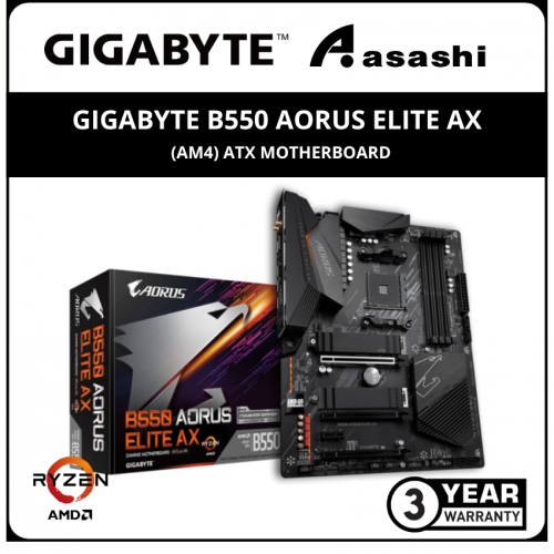 GIGABYTE B550 AORUS ELITE AX DDR4 (AM4) ATX Motherboard