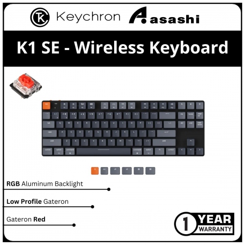 Keychron K1 SE Wireless RGB Aluminum Low Profile Mechanical Keyboard - Gateron Red