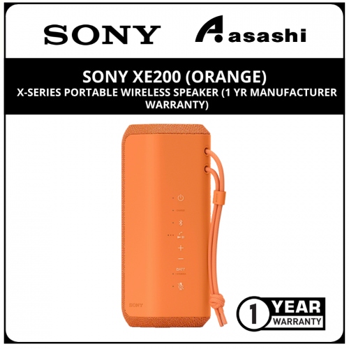 Sony XE200 (Orange) X-Series Portable Wireless Speaker (1 yr Manufacturer Warranty)