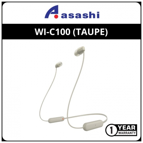 Sony WI-C100 (Taupe) Wireless In-Ear Headphone (1 yrs Manufacturer Warranty)