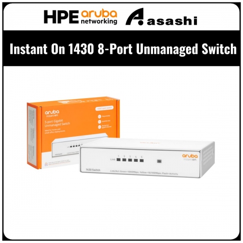 Aruba Instant On 1430 8-Port Unmanaged Switch (R8R45A)