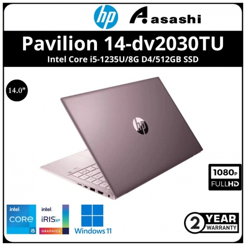 HP Pavilion 14-dv2030TU Notebook-6J9G4PA-(Intel Core i5-1235U/8G D4/512GB SSD/14
