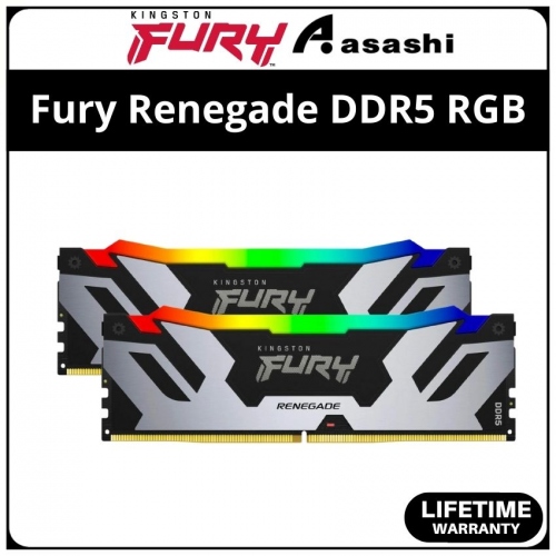 Kingston Fury Renegade Black RGB DDR5 32GB(2x16GB) 6800Mhz CL36 XMP Support Performance PC Ram - KF568C36RSAK2-32