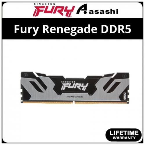 Kingston Fury Renegade Black DDR5 16GB 7200Mhz CL38 XMP Support Performance PC Ram - KF572C38RS-16