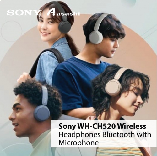 Sony WH-CH520 (Cream) Wireless Headphones (1 yrs Manufacturer Warranty)