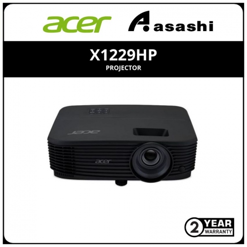 Acer X1229HP XGA(1024x768) 4800lm DLP Projector (VGA, RCA, HDMI, AUXI) Built-in SPK - 2yrs Warranty *Lamp 1yr or 1K Hours