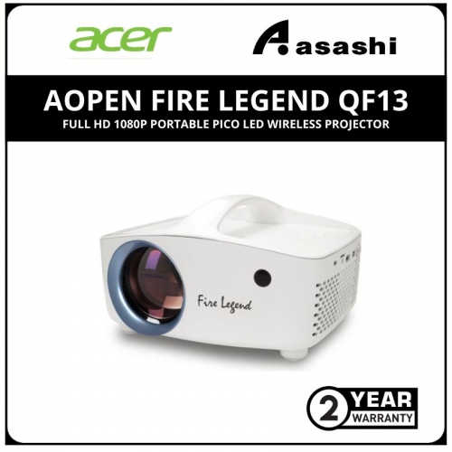 Acer AOPEN Fire Legend QF13 Full HD 1080p Portable Pico LED Wireless Projector