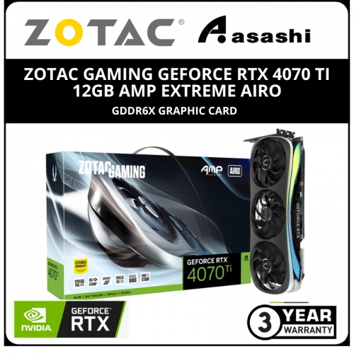 ZOTAC GAMING GeForce RTX 4070 Ti AMP AIRO 12GB GDDR6X Graphic Card
