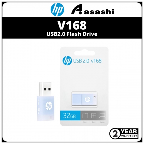 HP V168-Blue 32GB USB2.0 Flash Drive