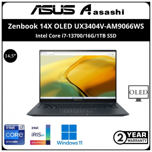 Asus Zenbook 14X OLED UX3404V-AM9066WS-(Intel Core i7-13700/16G/1TB SSD/14.5