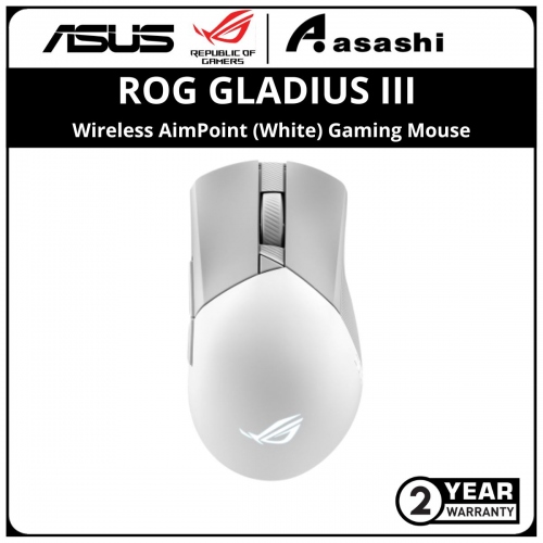 PROMO - ASUS ROG GLADIUS III Wireless AimPoint (White) Gaming Mouse (P711)