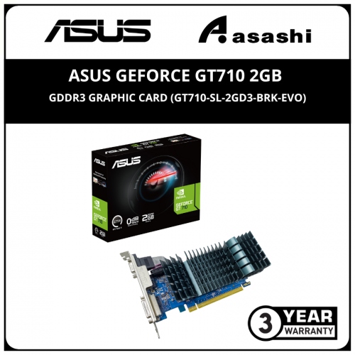 ASUS GeForce GT710 2GB GDDR3 Graphic Card (GT710-SL-2GD3-BRK-EVO)
