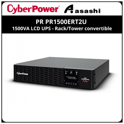 CyberPower PR PR1500ERT2U
 1500VA LCD UPS - Rack/Tower convertible (Rail kit bundled)