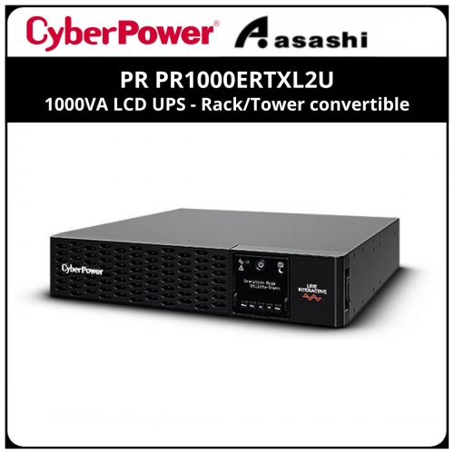 CyberPower PR PR1000ERTXL2U 1000VA LCD UPS - Rack/Tower convertible (Rail kit bundled)
