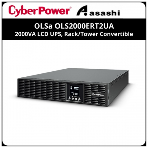CyberPower OLSa OLS2000ERT2UA (MY) 2000VA LCD UPS, Rack/Tower Convertible, Rail Kit Bundled