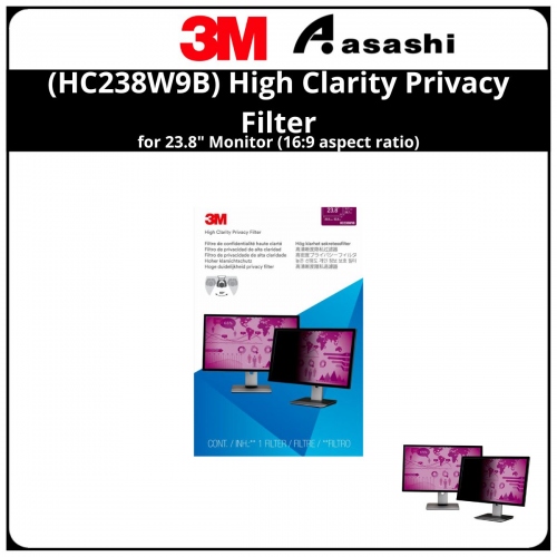 3M™ (HC238W9B) High Clarity Privacy Filter for 23.8
