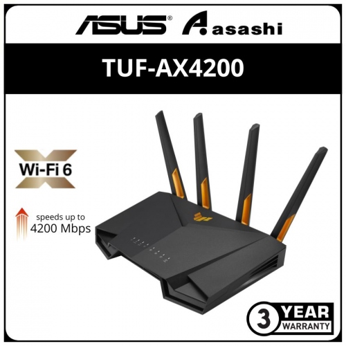 Asus TUF-AX4200 TUF Gaming AX4200 Dual Band WiFi 6 Gaming Router