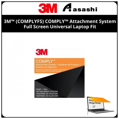3M™ (COMPLYFS) COMPLY™ Attachment System - Full Screen Universal Laptop Fit
