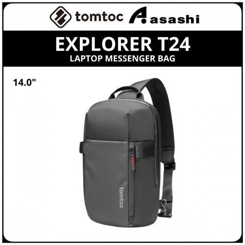 Tomtoc T24M1D1 (Black) EXPLORER T24 14inch Laptop Messenger Bag