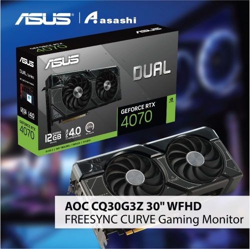 ASUS DUAL Gaming GeForce RTX 4070 12GB GDDR6X Graphic Card (DUAL-RTX4070-12G)
