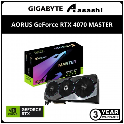 GIGABYTE AORUS GeForce RTX 4070 MASTER 12GB GDDR6X Graphic Card (GV-N4070AORUS M-12GD)
