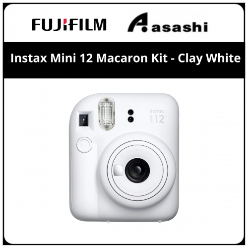 Fujifilm Camera Instax Mini 12 Macaron Kit - Clay White