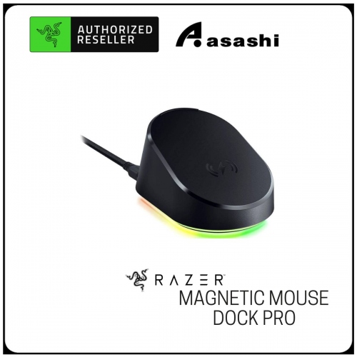 Razer Mouse Dock Pro + Wireless Charging Puck Bundle (Magnetic Wireless Charging, Built-in HyperPolling 4KHz Transceiver)