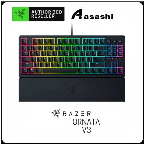 Razer Ornata V3 Tenkeyless - Low-profile RGB Mecha-membrane RGB Keyboard
